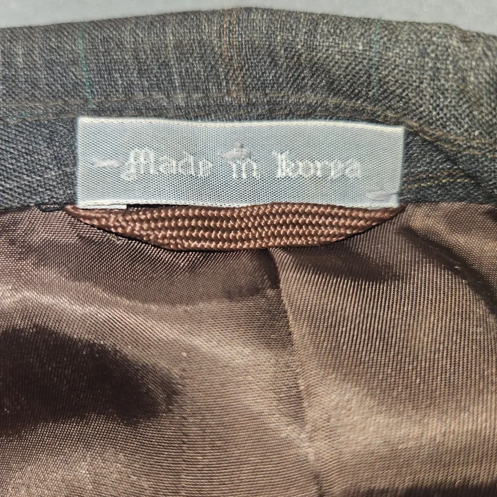 VTG Oleg Cassini 80s Pinstripe Blazer Sport Coat Grey Sz 40R